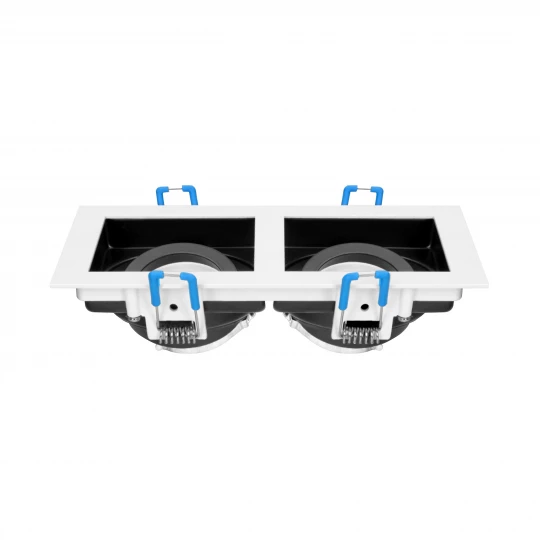 YOP 2 ramka dekoracyjna oprawy punktowej, MR16/GU10 max 2x50W, regulowana biała+czarna OR-OD-6167/W-B