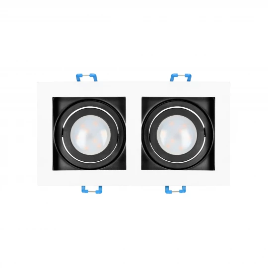 YOP 2 ramka dekoracyjna oprawy punktowej, MR16/GU10 max 2x50W, regulowana biała+czarna OR-OD-6167/W-B