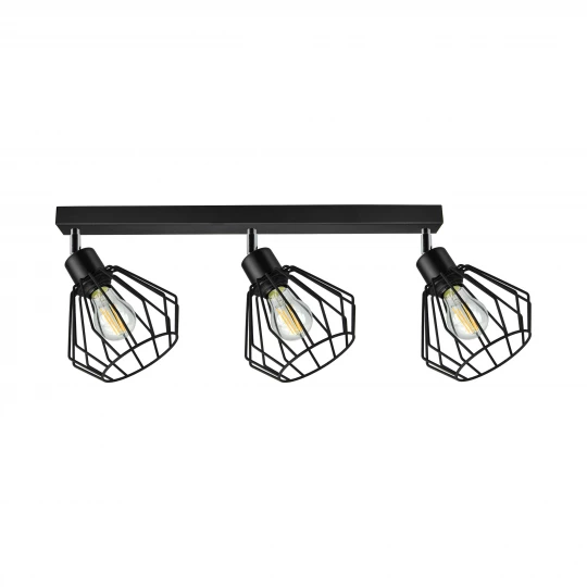 WAYA lampa wisząca, moc max. 3x60W, E27, czarna, listwa