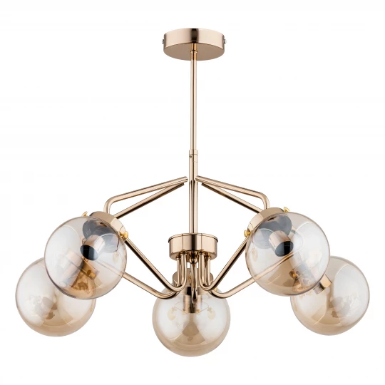 BULAT 5P, lampa wisząca, E14 max. 5x40W, złota
