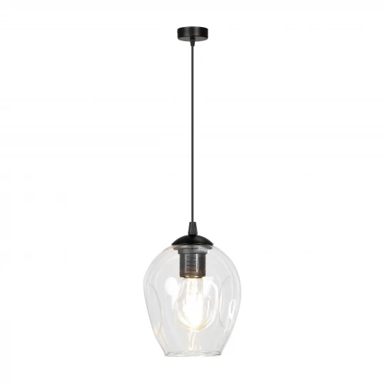 IRIS lampa wisząca, moc max.60W, E27, czarno-transparentna