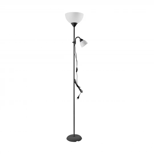 Lampa stojąca podłogowa URLAR, 175 cm, max 25W E27, max 25W E14, czarna