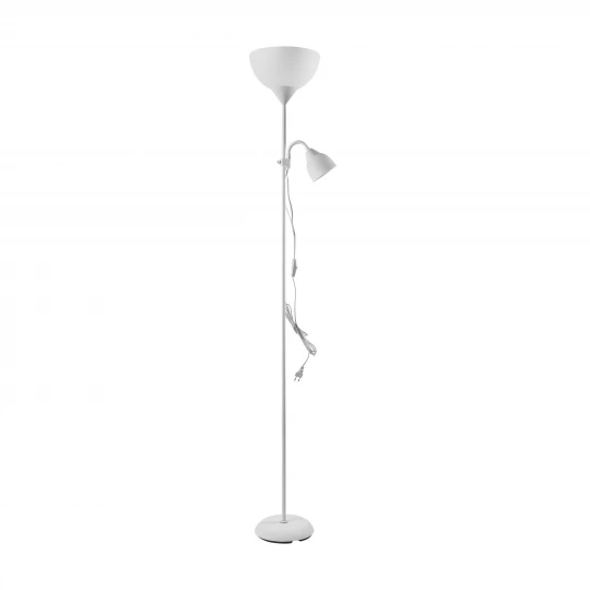 Lampa stojąca podłogowa URLAR, 175 cm, max 25W E27, max 25W E14, biała