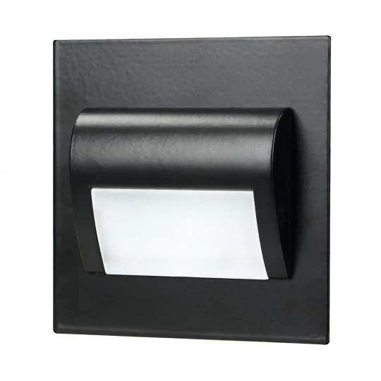 DRACO LED NEW 1,5W, oprawa schodowa podtynkowa, 12VDC, 30lm, 3000K, czarny, innowacyjny sposób montażu,AD-OS-6164L3/B