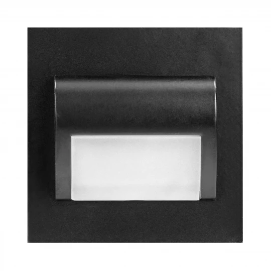DRACO LED NEW 1,5W, oprawa schodowa podtynkowa, 12VDC, 30lm, 3000K, czarny, innowacyjny sposób montażu,AD-OS-6164L3/B