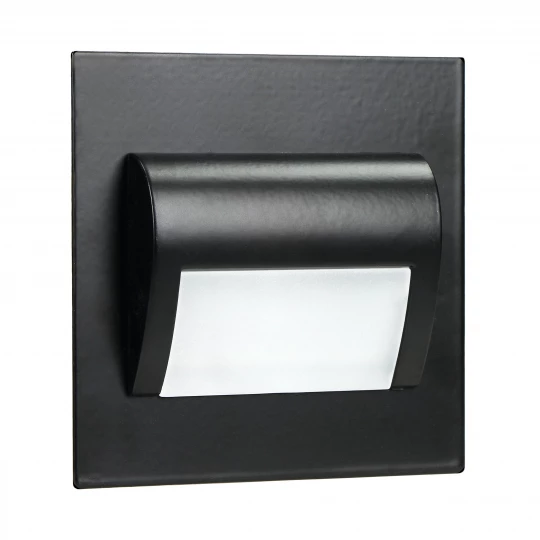 DRACO LED NEW 1,5W, oprawa schodowa podtynkowa, 12VDC, 30lm, 3000K, czarny, innowacyjny sposób montażu,AD-OS-6164L3/B