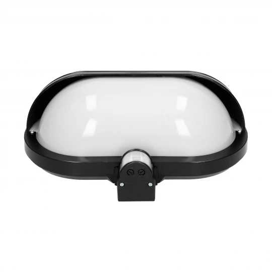 MUSAM, oprawa ogrodowa z czujnikiem ruchu 180, 1x60W, E27, IP44, z przesłoną, plastik, czarna,LF-1/B