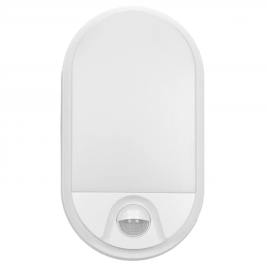 NEFRYT LED 10W, oprawa ogrodowa z czujnikiem ruchu 140st, 800lm, IP54, 4000K, biała,AD-OP-6110WLPMR4
