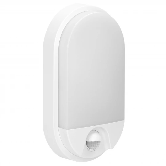 NEFRYT LED 15W, oprawa ogrodowa z czujnikiem ruchu, 1100lm, IP54, 4000K, biała,AD-OP-6147WLPMR4