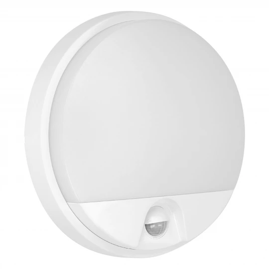 AGAT LED 15W, oprawa ogrodowa z czujnikiem ruchu 140st, 1100lm, IP54, 4000K, biała,AD-OP-6112WLPMR4