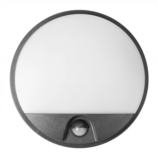 AGAT LED 15W, oprawa ogrodowa z PIR, 1100lm, IP54, 4000K, szara