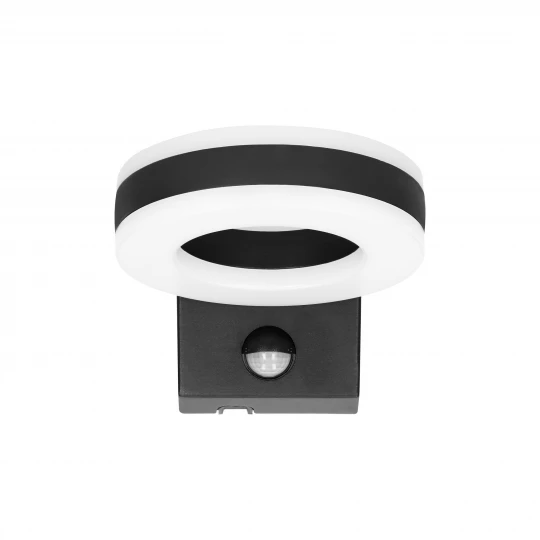 HOWLIT LED 20W, oprawa ogrodowa z czujnikiem ruchu, 1800lm, IP65, 4000K, czarna