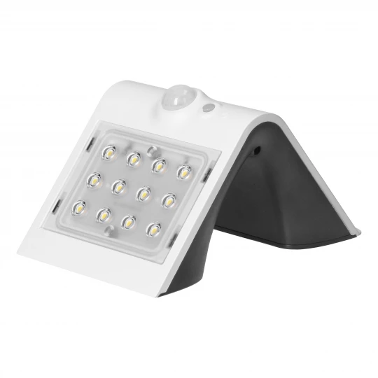 SILOE LED 1,5W, lampa solarna z czujnikiem ruchu 120st, 190lm, IP65, 4000K, 1200mAh, podwójne źródło światła, bia,AD-SL-6083WLR4