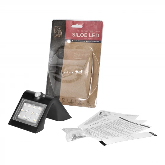 Pobierz kartę katalogową Stany magazynowe PL SILOE LED 1,5W, lampa solarna z czujnikiem ruchu 120st, 190lm, IP,AD-SL-6083BLR4