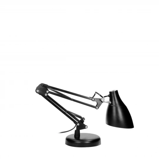 DIAN lampa biurkowa. 60W stalowa, czarna,DL-1/B