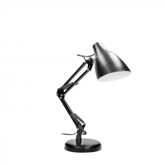 DIAN lampa biurkowa. 60W stalowa, czarna,DL-1/B