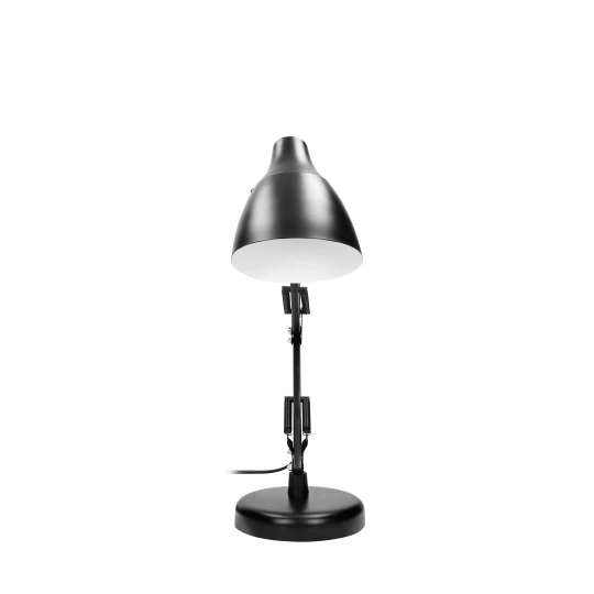 DIAN lampa biurkowa. 60W stalowa, czarna,DL-1/B