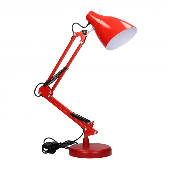DIAN lampa biurkowa. 60W stalowa, czerwona,DL-1/R