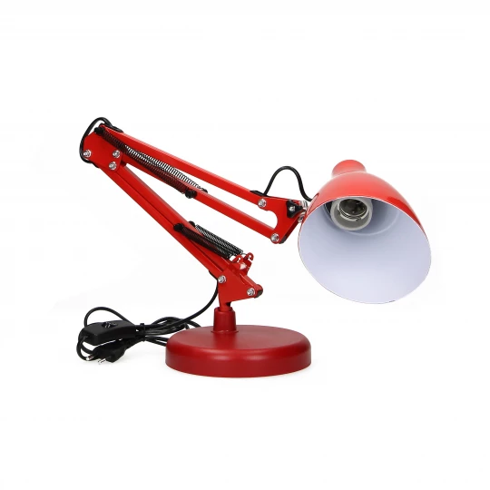 DIAN lampa biurkowa. 60W stalowa, czerwona,DL-1/R