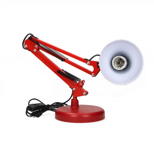 DIAN lampa biurkowa. 60W stalowa, czerwona,DL-1/R