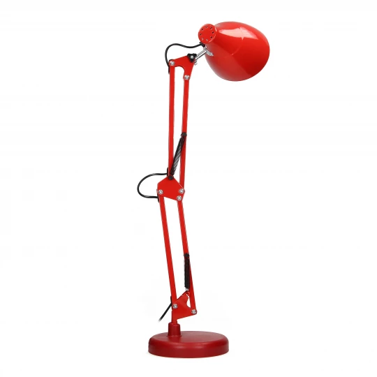 DIAN lampa biurkowa. 60W stalowa, czerwona,DL-1/R