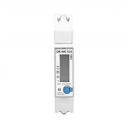 Licznik energii elektrycznej 1-fazowy RS485 MID 100A OR-WE-514