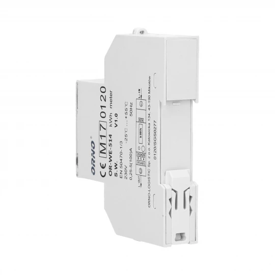 Licznik energii elektrycznej 1-fazowy RS485 MID 100A OR-WE-514