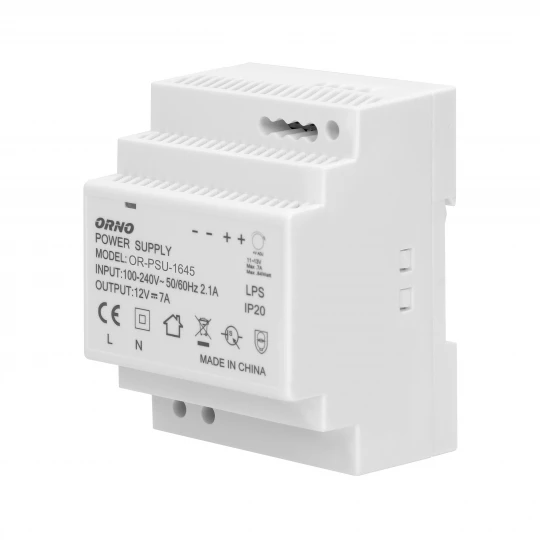 Zasilacz led na szynę DIN 84W 12V DC 7A OR-PSU-1645 LUX01494