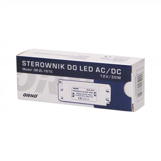 Zasilacz LED 12V DC 30W 2,5A IP20 OR-ZL-1615