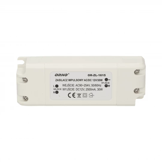 Zasilacz LED 12V DC 30W 2,5A IP20 OR-ZL-1615