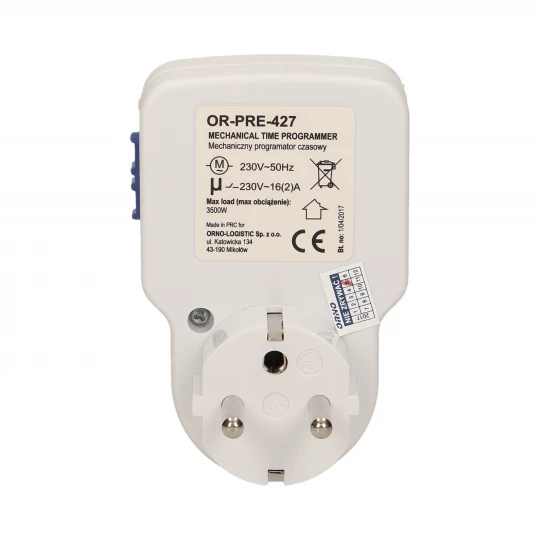 Programator czasowy analogowy MINI OR-PRE-427