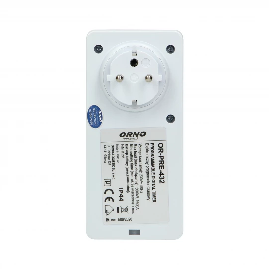 Programator czasowy cyfrowy IP44 OR-PRE-432