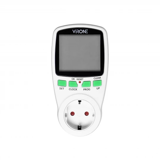 Elektroniczny programator czasowy z wyświetlaczem LCD, wersja Schuko