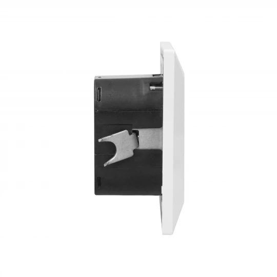 Gniazdo pojedyncze z/u z ładowarką 2xUSB 2.1A białe OR-AE-13140