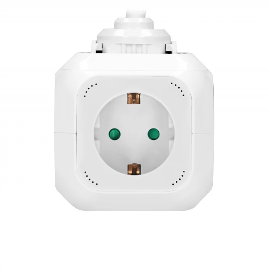 Przedłużacz 4 krotny 2P+Z (Schuko), ładowarka 2xUSB, 1,4m H05VV-F 3x1,5mm2, biały
