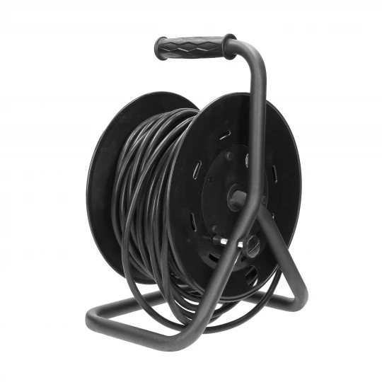 Przedłużacz bębnowy, 4 gniazda 2P+Z (schuko), kabel PVC H05VV-F 3x1,5mm2, długość - 25m, STAŁE GNIAZDA, term OR-AE-13154(GS)/25M