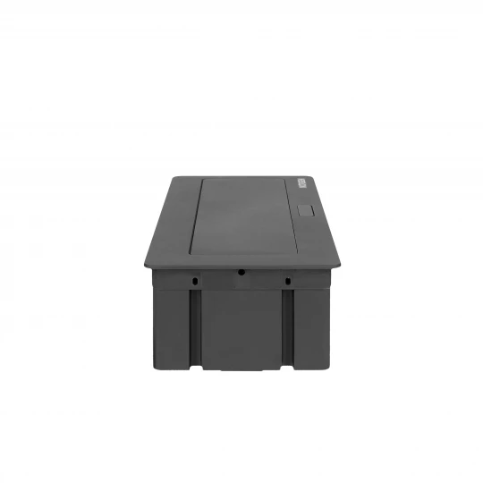 NOEN Kaseta meblowa wpuszczana w blat ze zintegrowaną ramką PCV na gniazda modułowe 3 x 45x45mm lub 6 x 22,5x45mm, ,OR-GM-9010/B