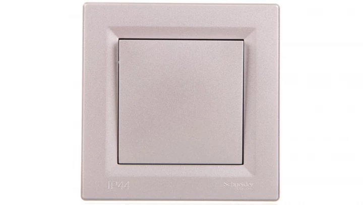 ASFORA Łącznik 1-biegunowy IP44 z ramką aluminium EPH0100261