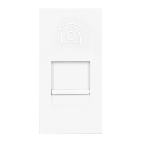 NOEN RJ11, gniazdo modułowe 22,5x45mm telefoniczne RJ11, białe,OR-GM-9010/W/RJ11