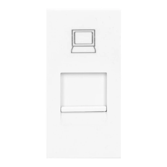 NOEN RJ45, gniazdo modułowe 22,5x45mm RJ45 cat 5e, białe,OR-GM-9010/W/RJ45