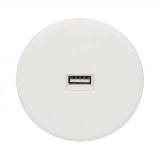 Ładowarka bezprzewodowa do Smartfona z portem USB biała OR-AE-1367/W