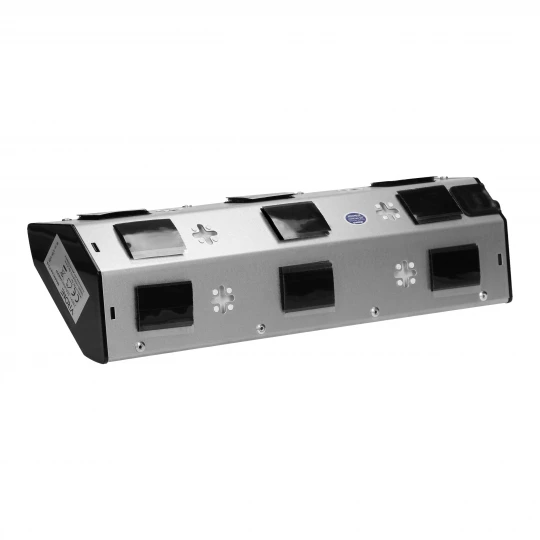 Gniazda meblowe, kuchenne montowane na rzepy  4x2P+Z INOX,