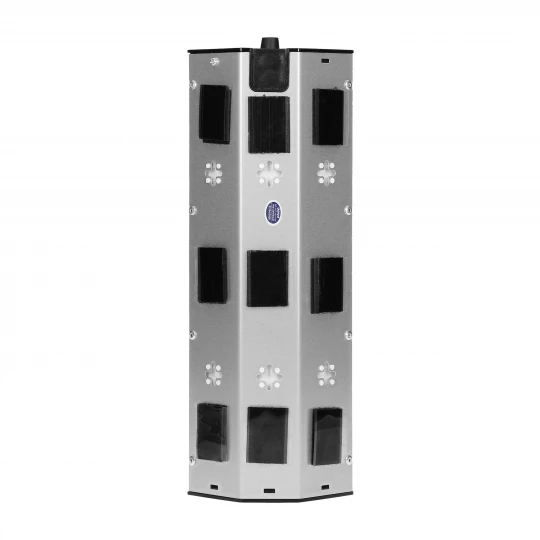 Gniazda meblowe, kuchenne montowane na rzepy  4x2P+Z INOX,