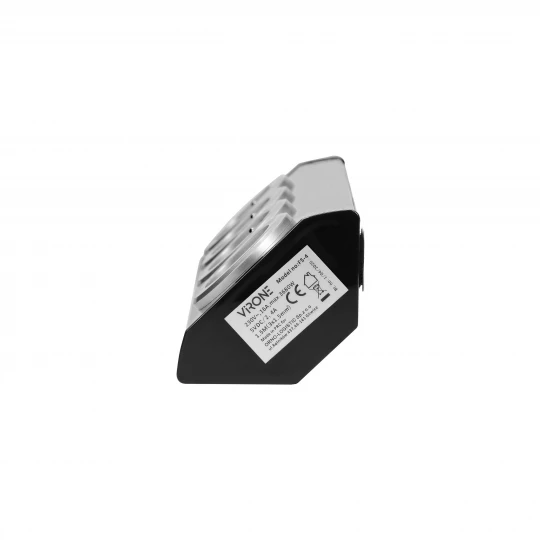 Gniazdo meblowe, kuchenne z ładowarką USB, montowane na rzepy z przewodem 1,5m - 3x2P+Z, 2xUSB, INOX z przewodem 1,5m.,FS-4
