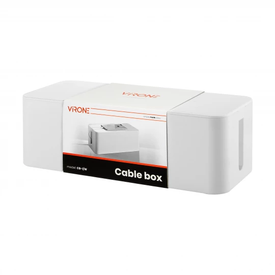 organizer do kabli - cable box L, biały,CB-1/W