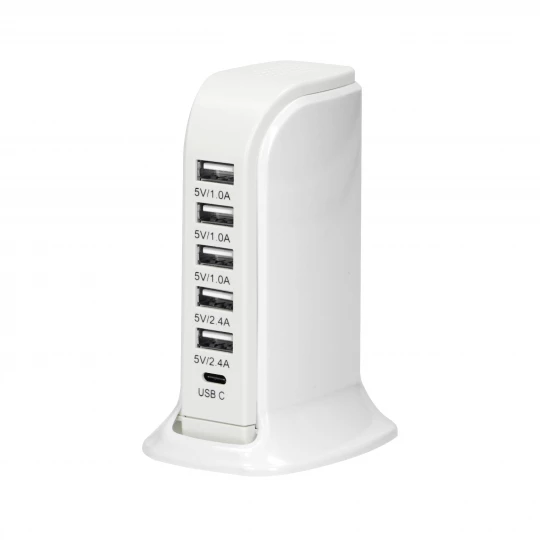 Stacja ładująca 5 x USB A, 1 x USB C 5V DC / 6A,CS-1