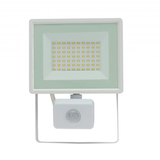 NOCTIS LUX 3 NAŚWIETLACZ 50W NW 230V IP44 180x215x53mm BIAŁY czujnik ruchu PIR