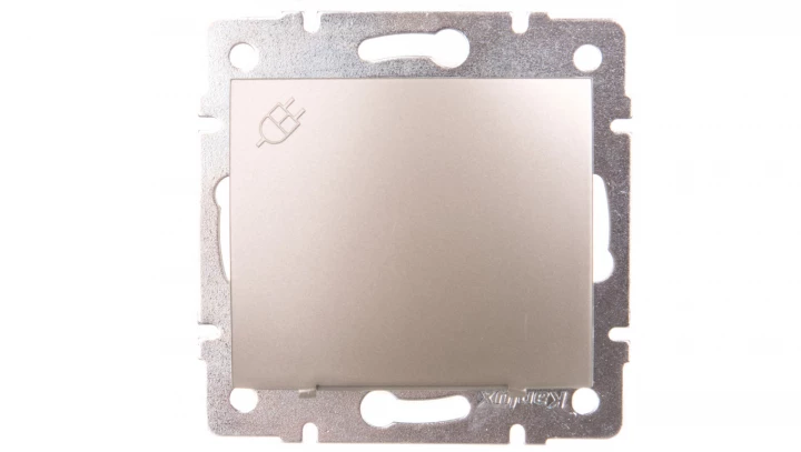 DOMO Gniazdo z uziemieniem IP44 Schuko śrubowe 16A 250V szampański 011230150 25027