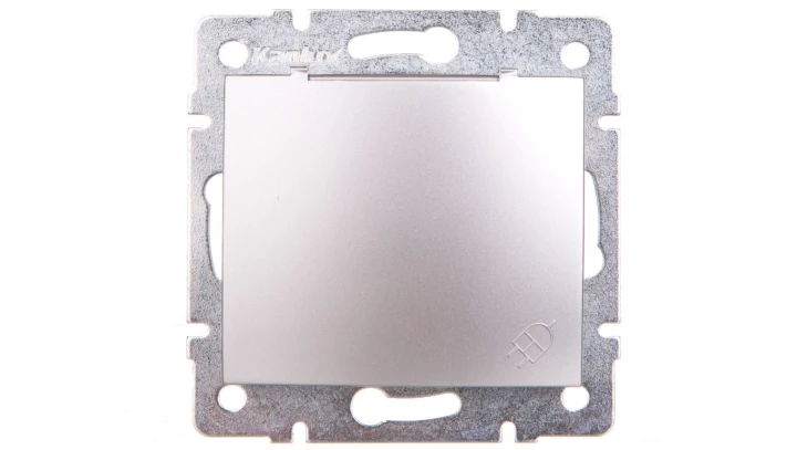 DOMO Gniazdo z uziemieniem IP44 Schuko śrubowe 16A 250V srebrny011230143 24850