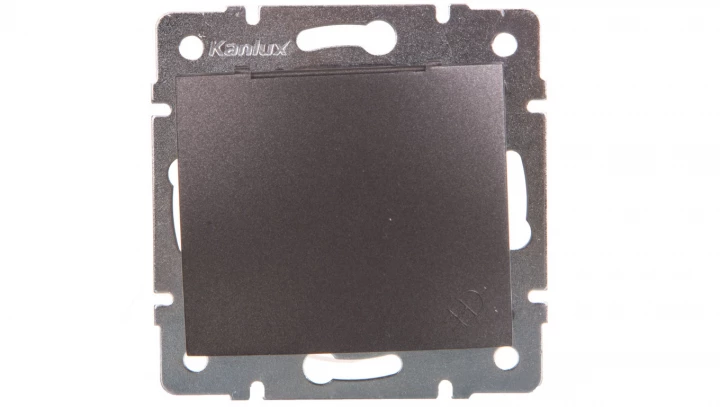 DOMO Gniazdo z uziemieniem IP44 Schuko śrubowe 16A 250V grafit 011230141 24909